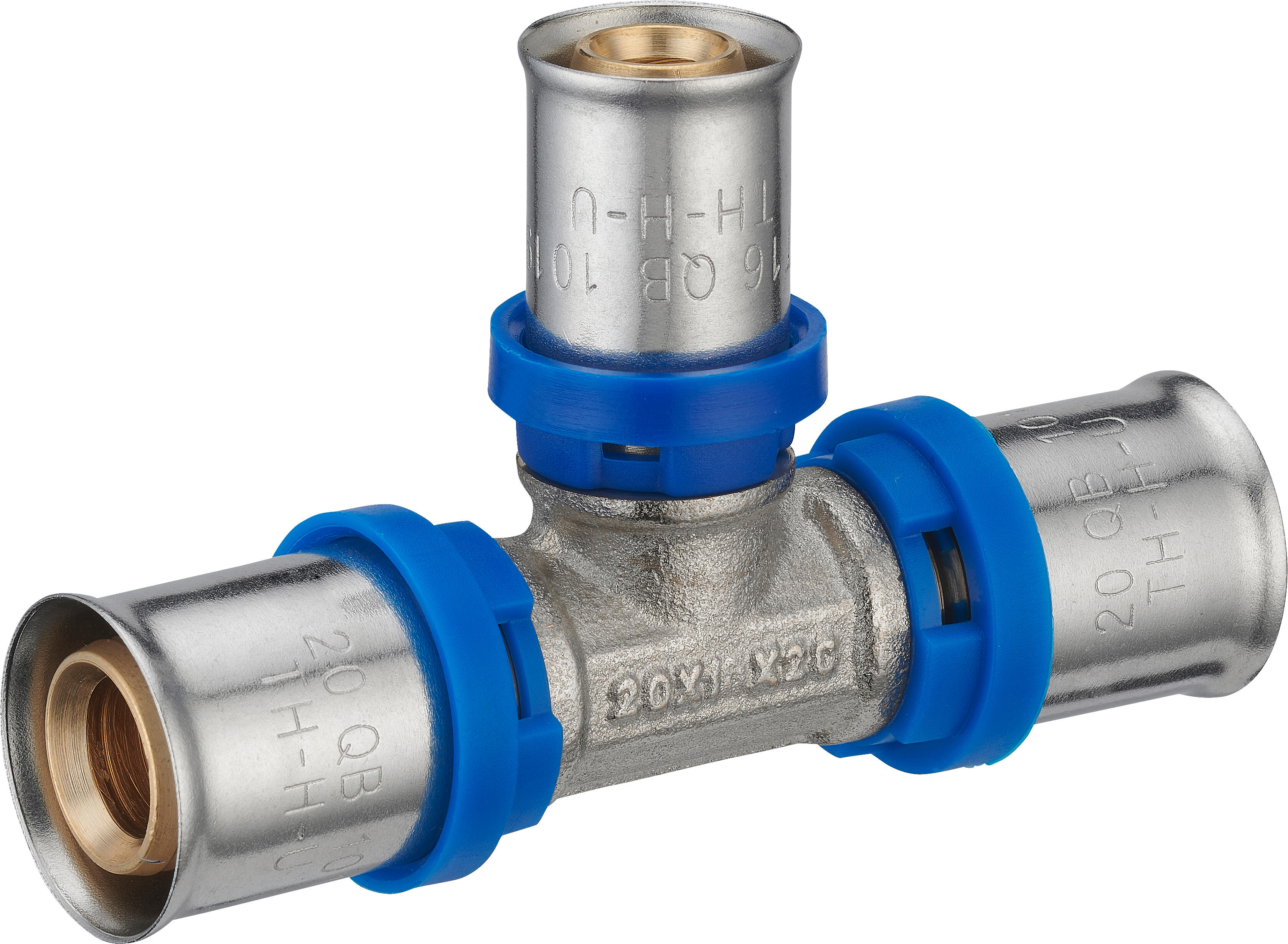 Raccord té réduit multicouche à sertir Diam.20-16-20 mm | Bricoman