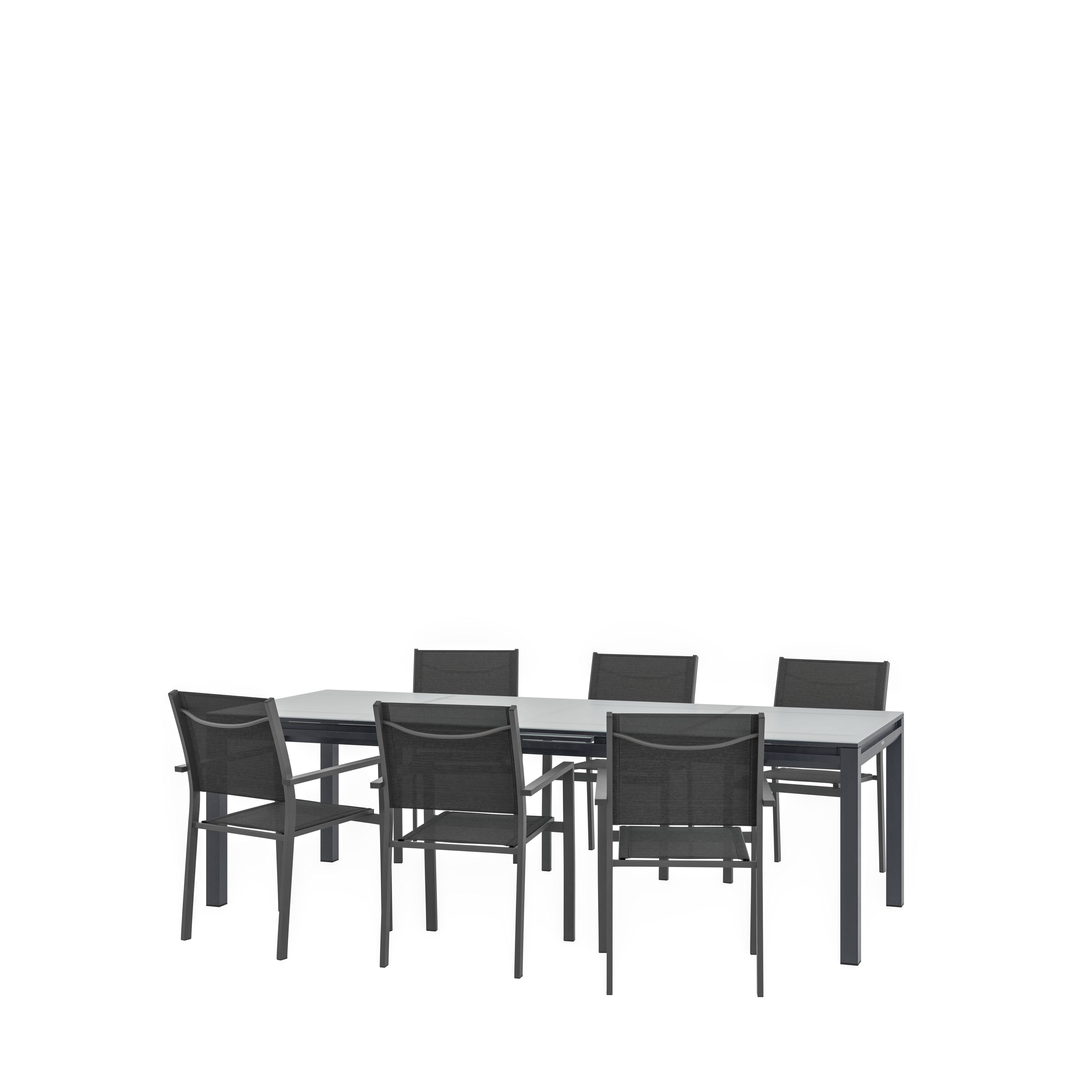 Mesa de alumínio NATERIAL ODYSSEA II EASY VIDRO 256/320X100CM ANTRACITE - 3