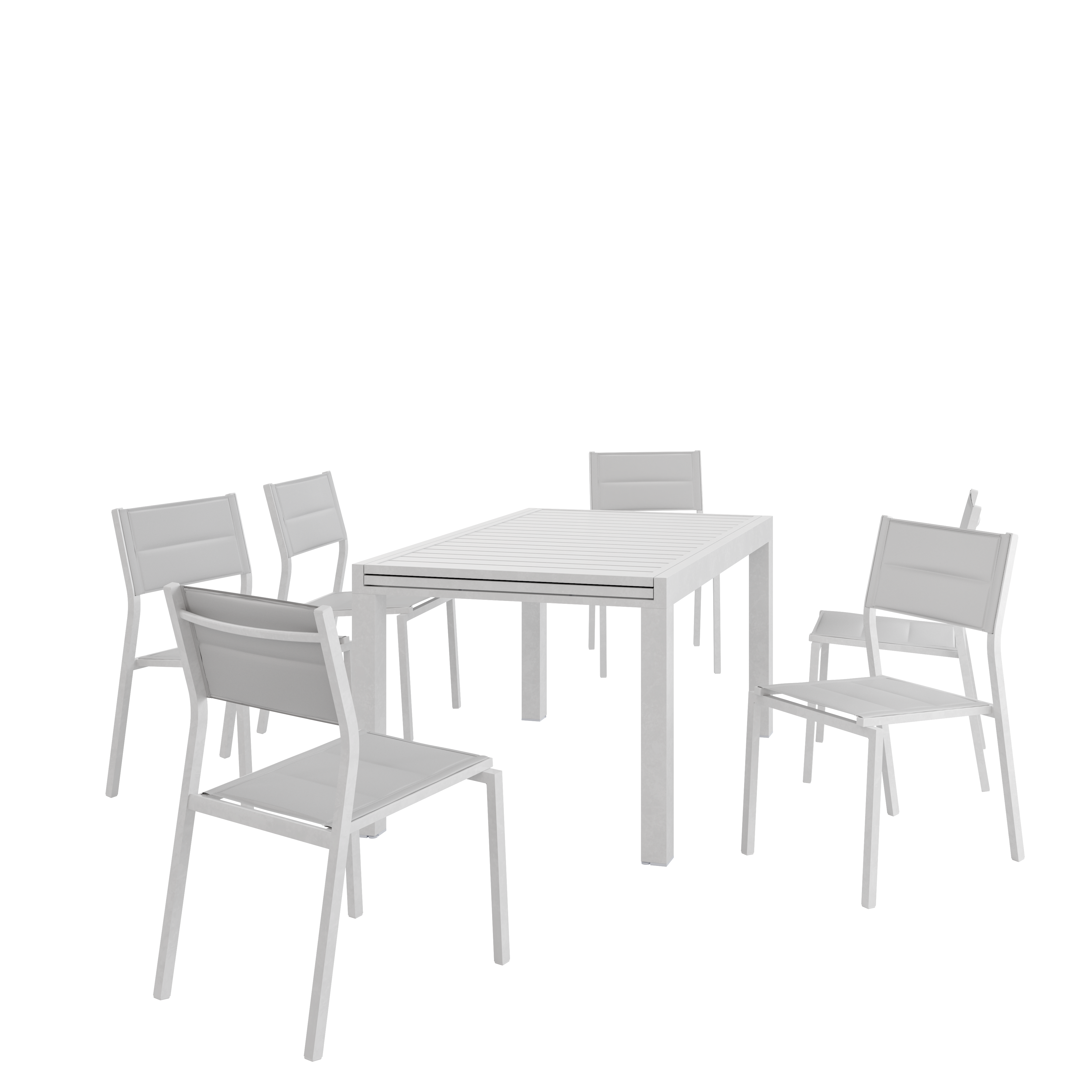 Silla de jardín sin cojín de aluminio Orion Beta Ii blanco - 5