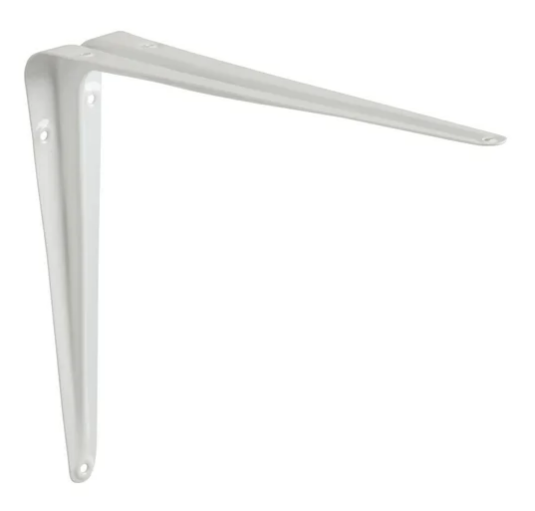 ESCUADRA PALOMILLA CON NERVIO BLANCA 200 X 250  MM