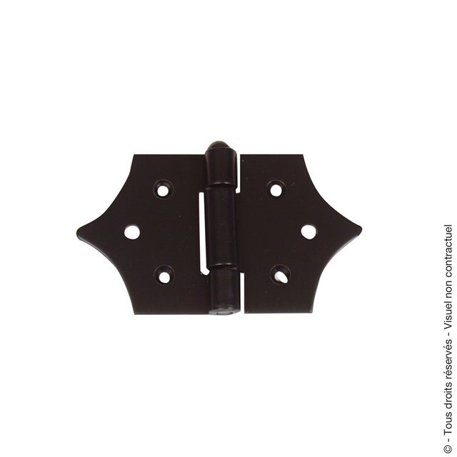 Charniere volet deco 74xl63mm noir