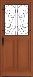Porte d'entrée en bois poussant droit H.215 x l.90 cm Lola - GAM