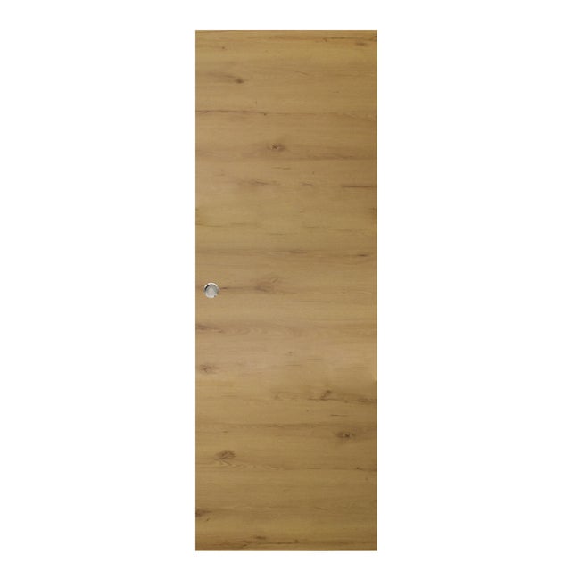 Porte coulissante seule Monaco revêtue Larg.93 cm alvéolaire entaillée