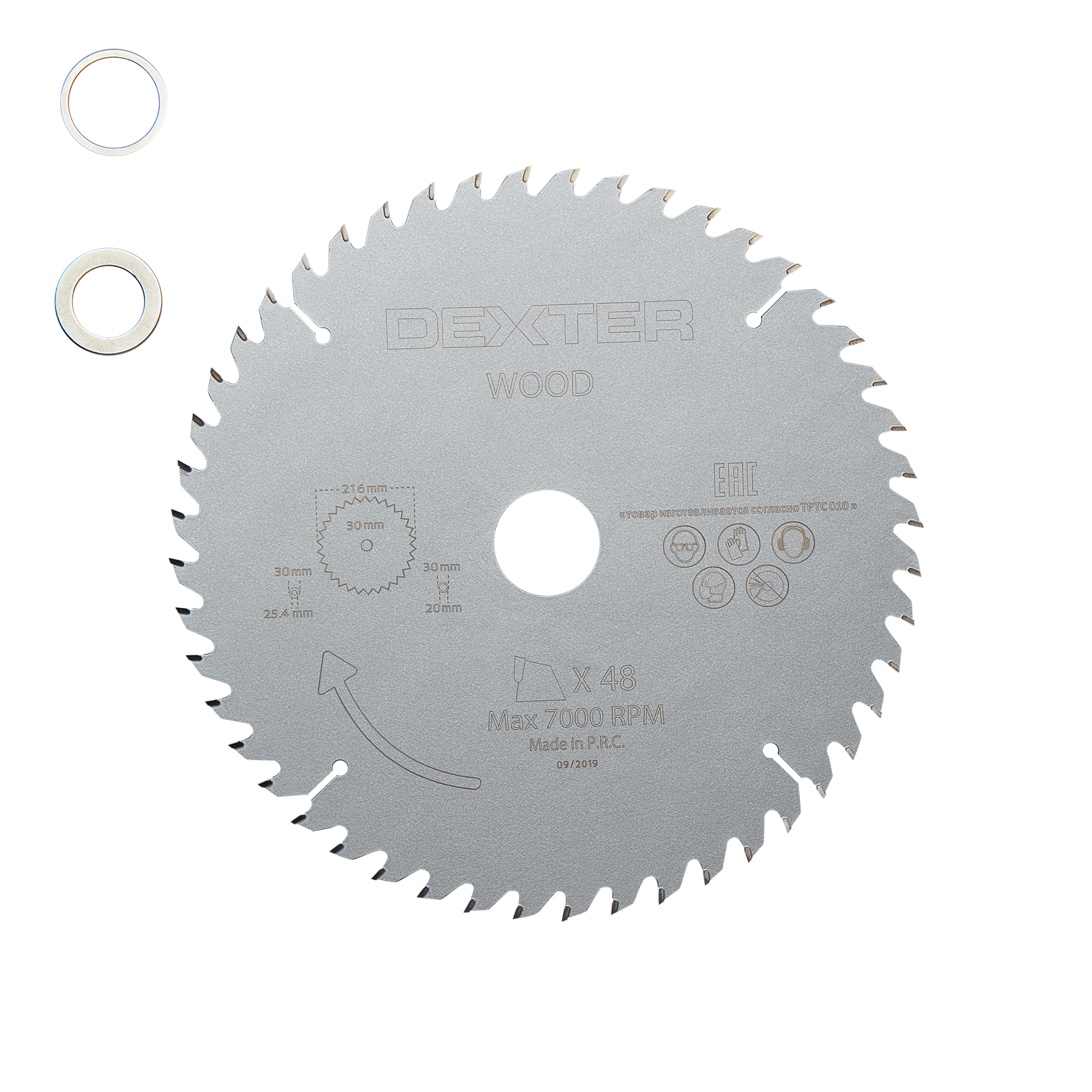 Tarcza do piły tarczowej do drewna 216x30 mm 48 zębów DEXTER