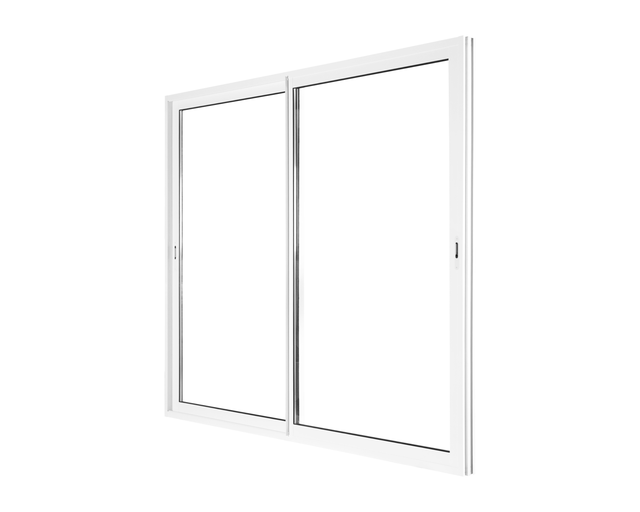 Baie coulissante aluminium H.215 x l.210 cm blanc