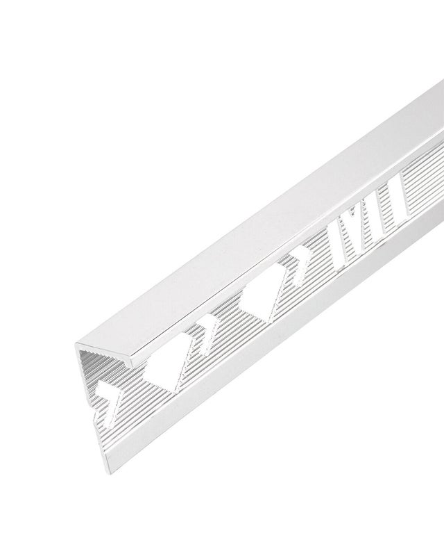 Profilé de finition carrelage équerre Ep.10 mm aluminium brillant gris L.2,50 m