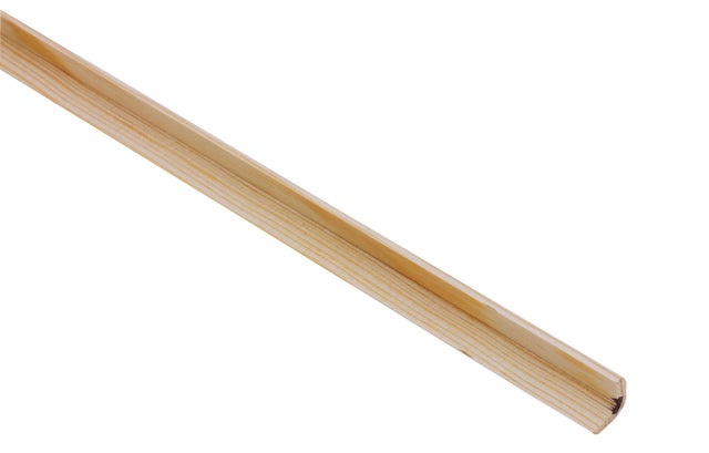 Baguette d’angle arrondie en pin des landes sans nœud 14 x 14 mm Long.2,4 m - SOTRINBOIS