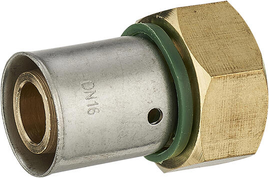 Raccord femelle écrou libre F.15X21(1/2'') PER à sertir Diam.16 mm - (lot de 10)