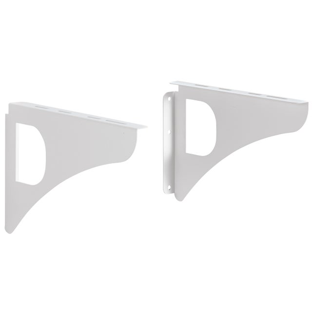 Equerres pour fixation de boîte aux lettres blanc X2 - DECAYEUX