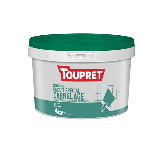 Enduit spécifique carrelage en pâte 2en1 intérieur 4 kg - TOUPRET