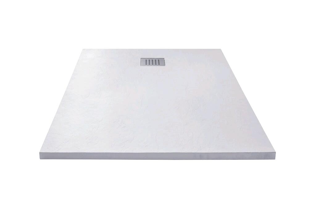 Receveur de douche extra-plat L.160 x l.80 cm Ep.2,8 cm résine blanc Senstures - 5