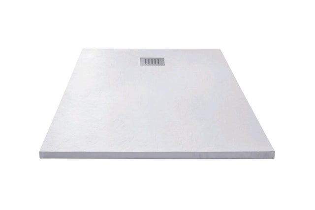 Receveur de douche extra-plat L.160 x l.90 cm Ep.2,8 cm résine blanc Senstures
