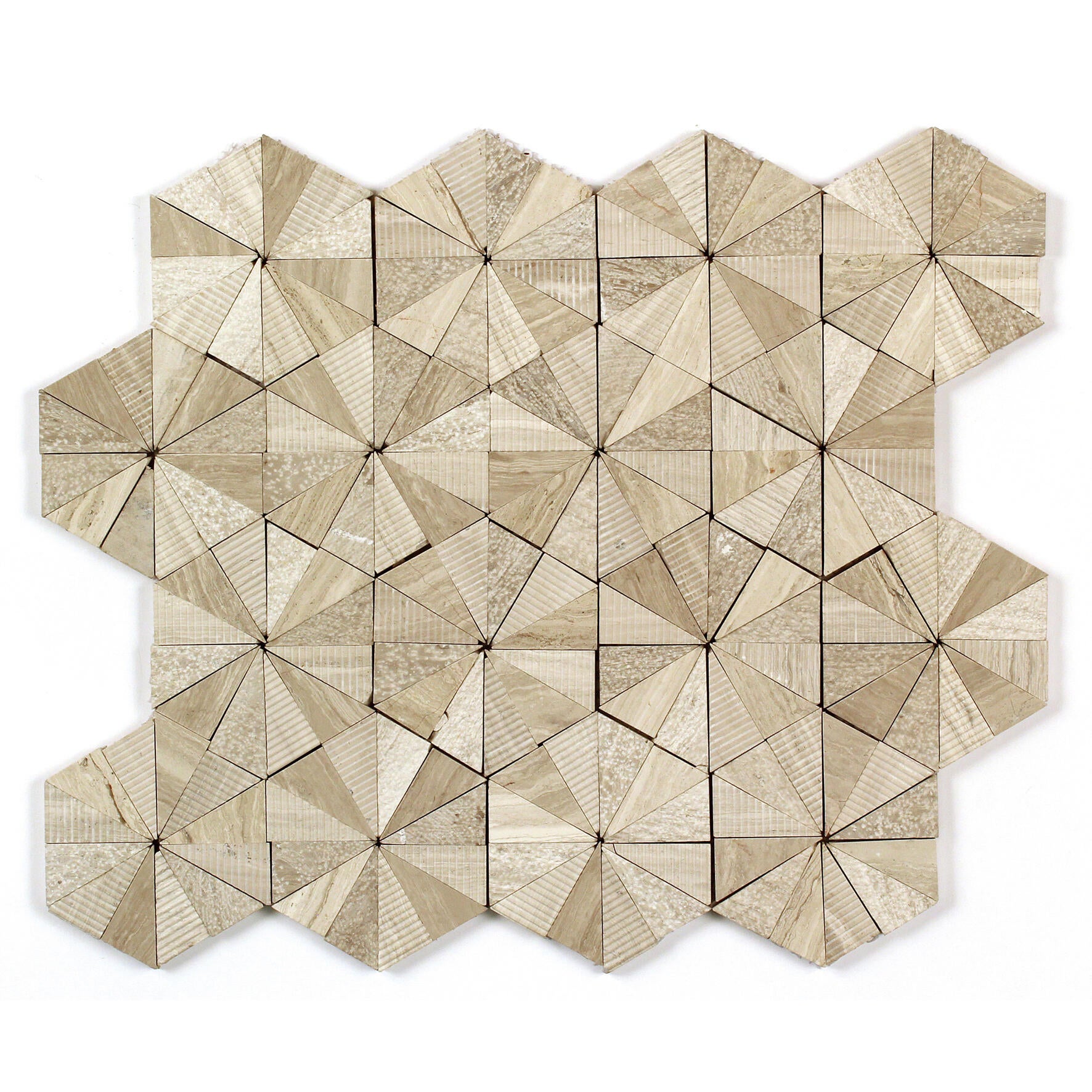 Mosaïque hexagonale effet marbre blanc mat - 10 feuilles de mosaïque | Leroy Merlin