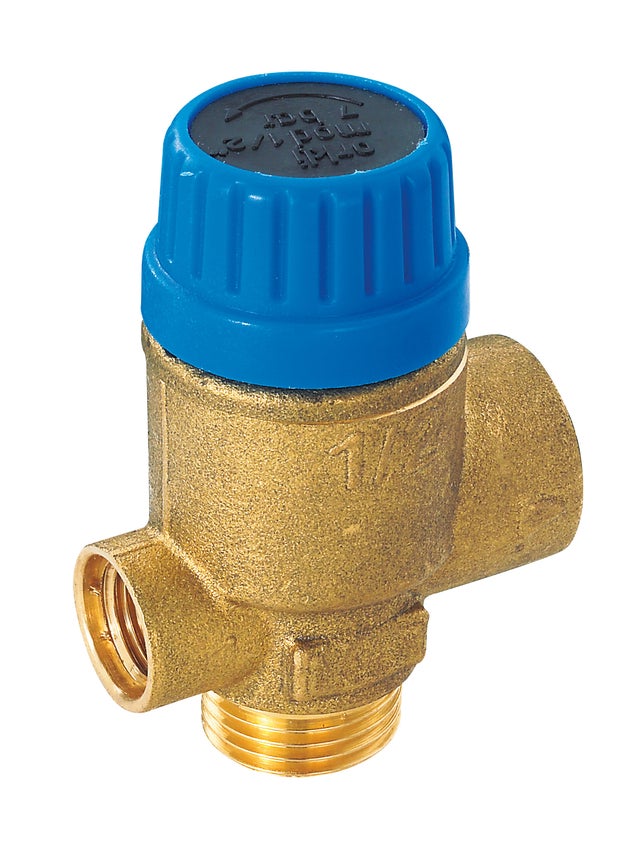 Soupape de sûreté avec prise manomètre Mâle / Femelle 15 x 21 (1/2