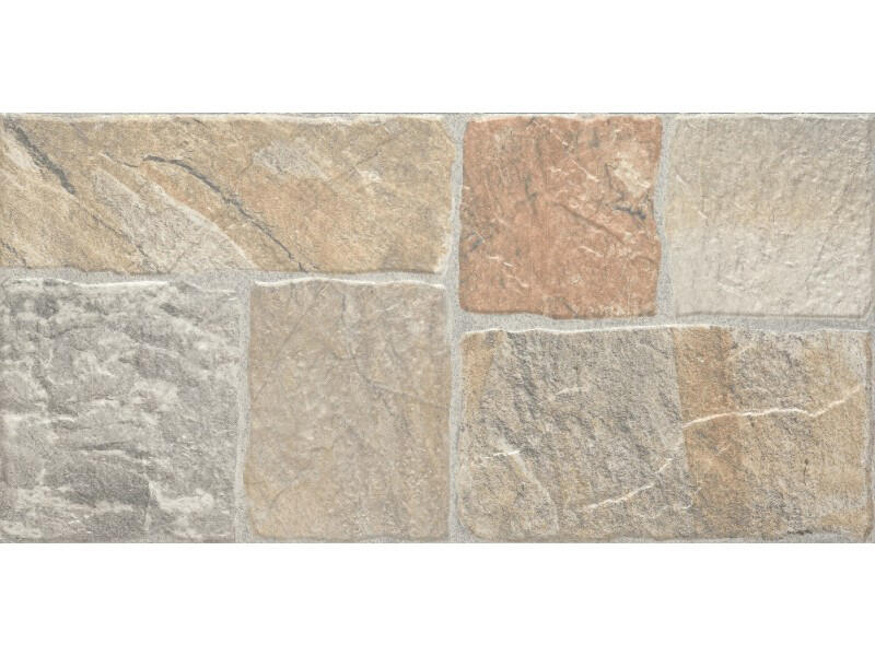 Carrelage sol extérieur effet pierre l.30,5 x L.61,3 cm - Aia Gris - 2