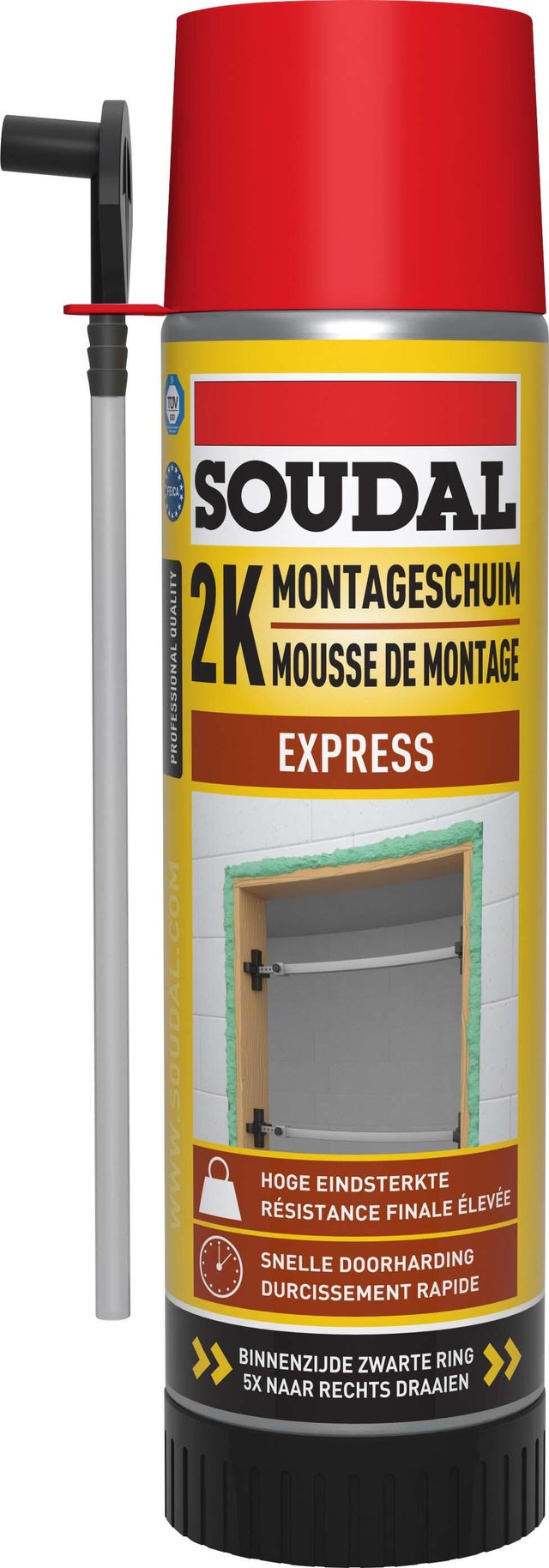 Mousse polyuréthane bi-composante manuelle 400 ml - SOUDAL 2K