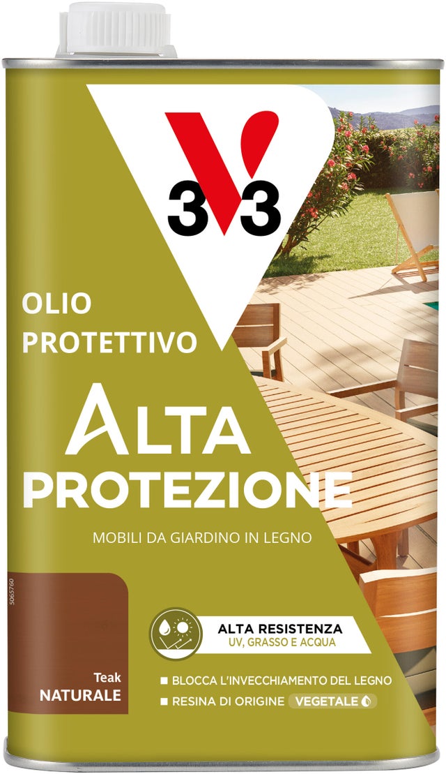 Olio per legno da esterno a con solvente V33 Mobili da giardino miele opaco 1 lt