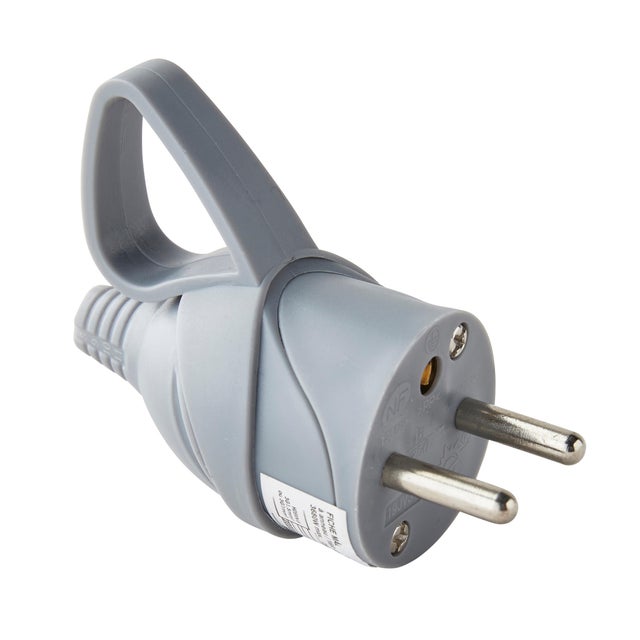 Fiche mâle 2P+T 10/16A Eclips an.gris 