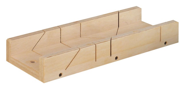 Boite à onglet en bois pour plinthes 400 x 120 x 40 mm
