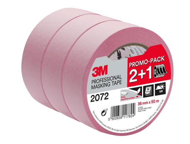 Ruban de masquage adhésif pour surfaces délicates l.36 mm x L.50 m - 3M (lot de 3)