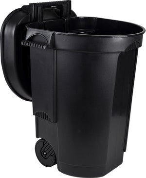 Poubelle EDA 80L Noir - Ø61x54x56cm - Pour Immeuble Ou Maison
