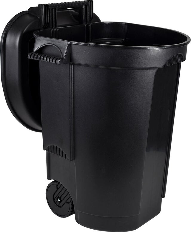 Poubelle à roulettes noire 110 L