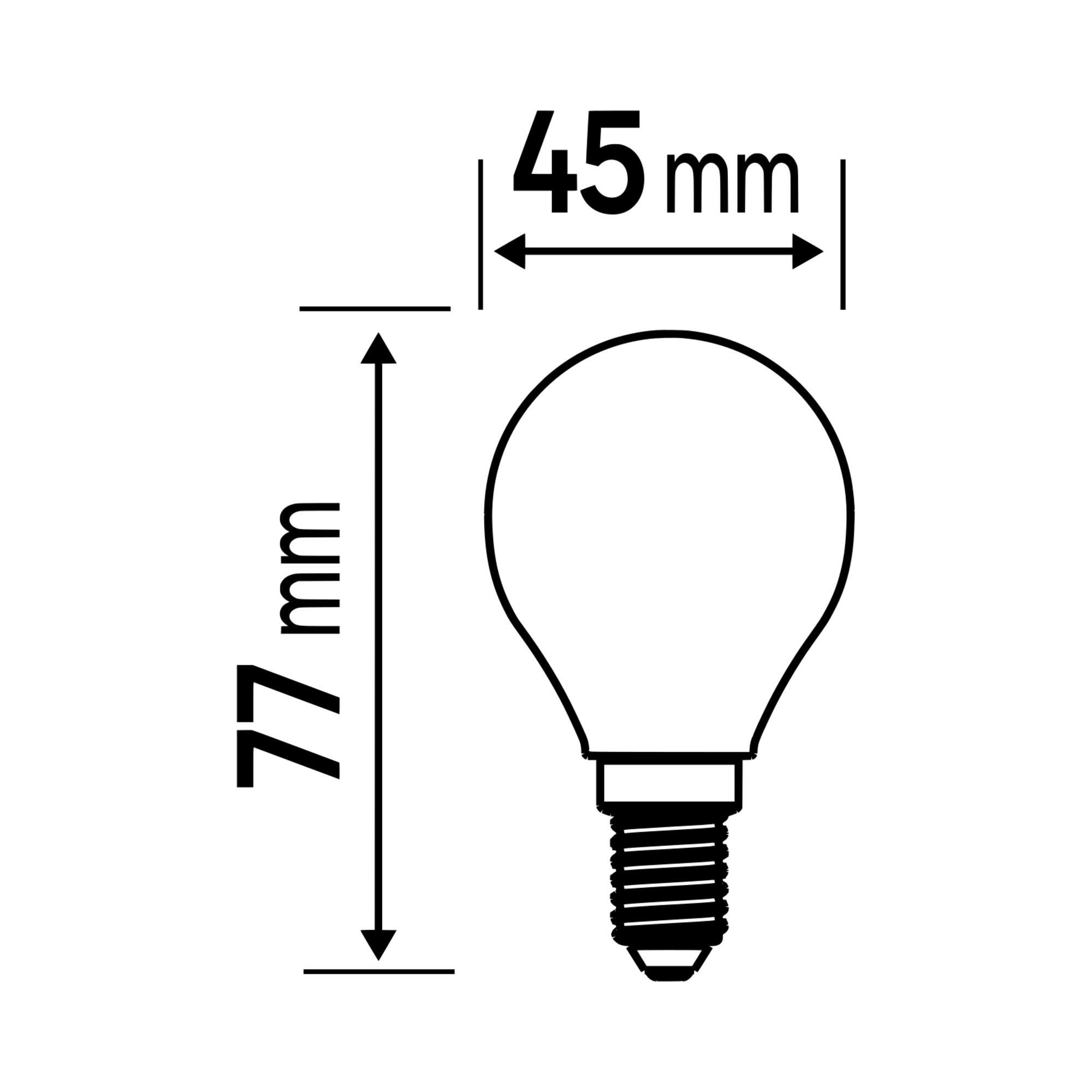Bombilla led filamento e14 esférica 470 lm blanco cálido clase a