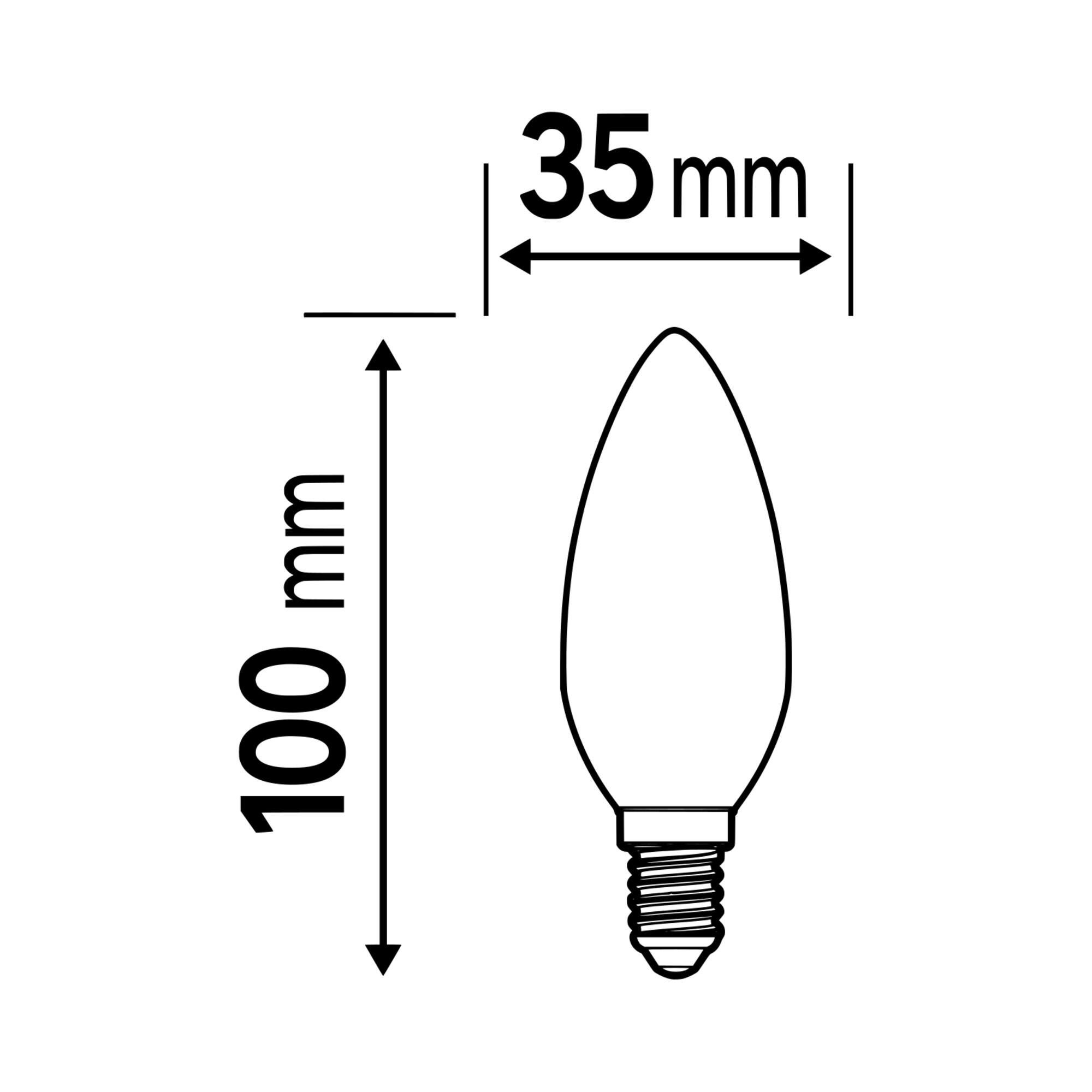 Pack de 3 bombillas LED E14 filamento  clase A (mayor ahorro energético) forma vela 806 lúmenes 4W color de la luz blanco cálido 2700K CRI 89-80 luz natural y fiel - 4
