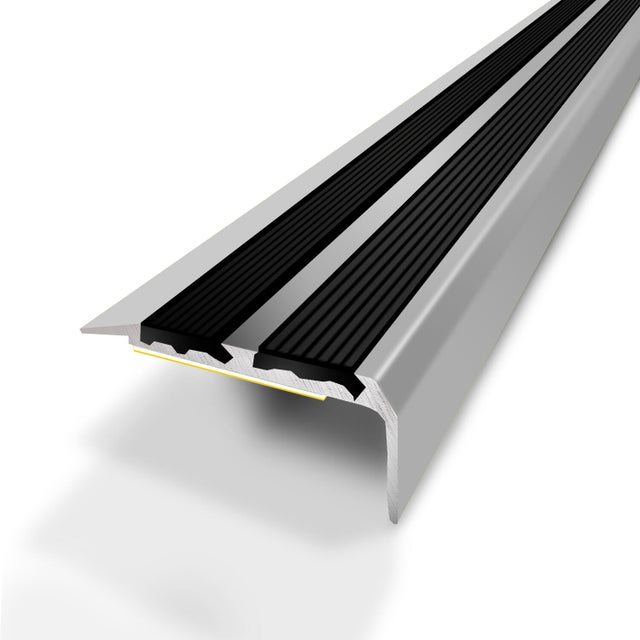 Nez de marche aluminium avec bande antidérapante à visser L.170 x l.3,80 cm Tecnis