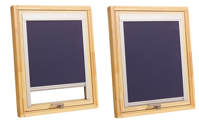 Store pour fenêtre de toit occultant bleu l.114 x H.118 cm - OPTILIGHT