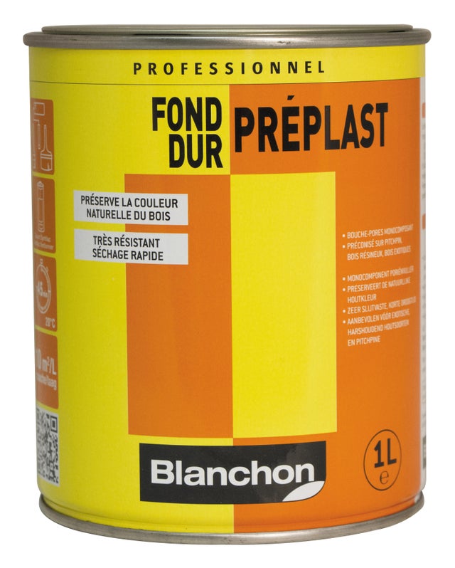 Bouche pores fond dur incolore 1 L Préplast - BLANCHON