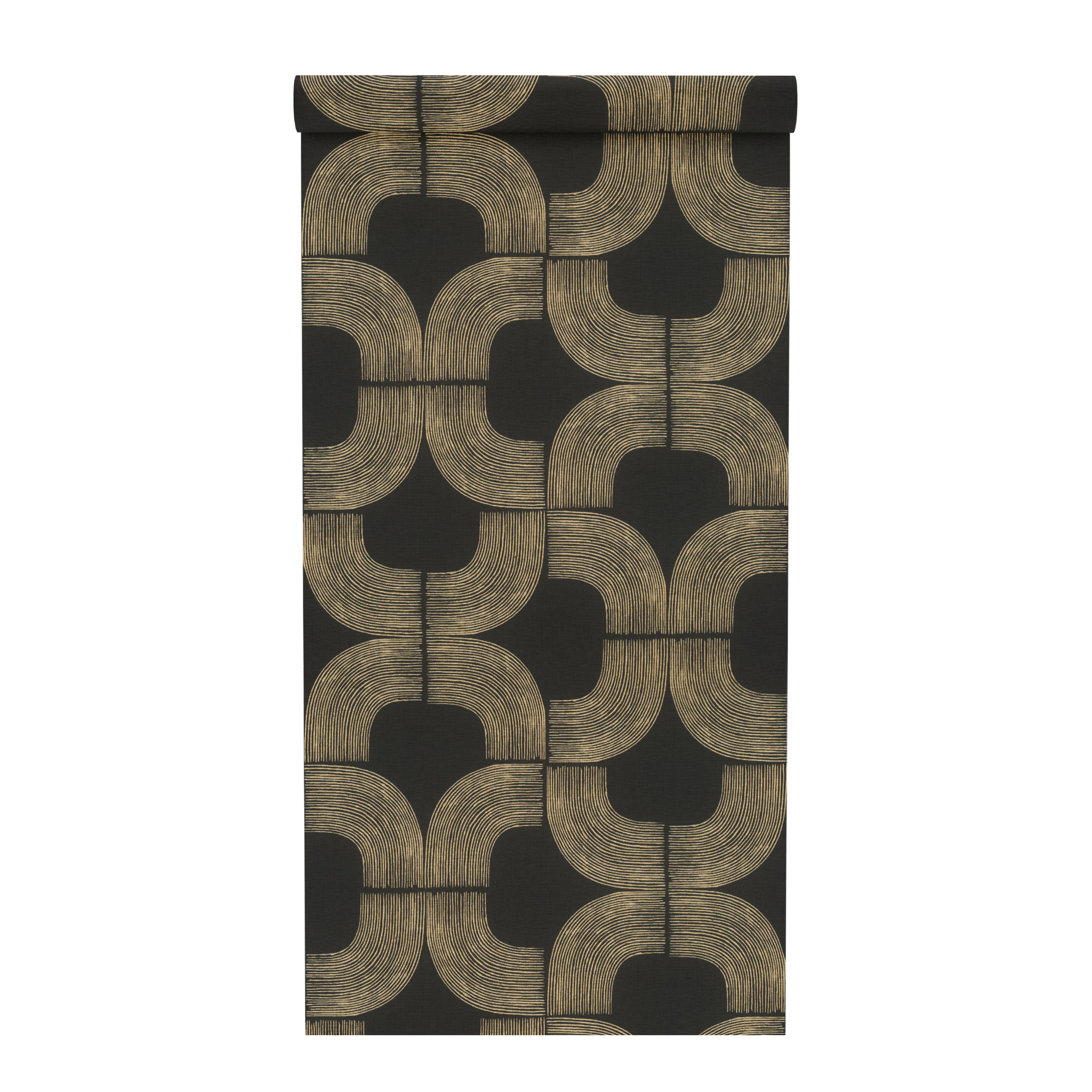 Papier peint intissé Géométrique Grace INSPIRE noir - 3