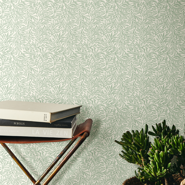 Papier peint intissé Isidore INSPIRE vert