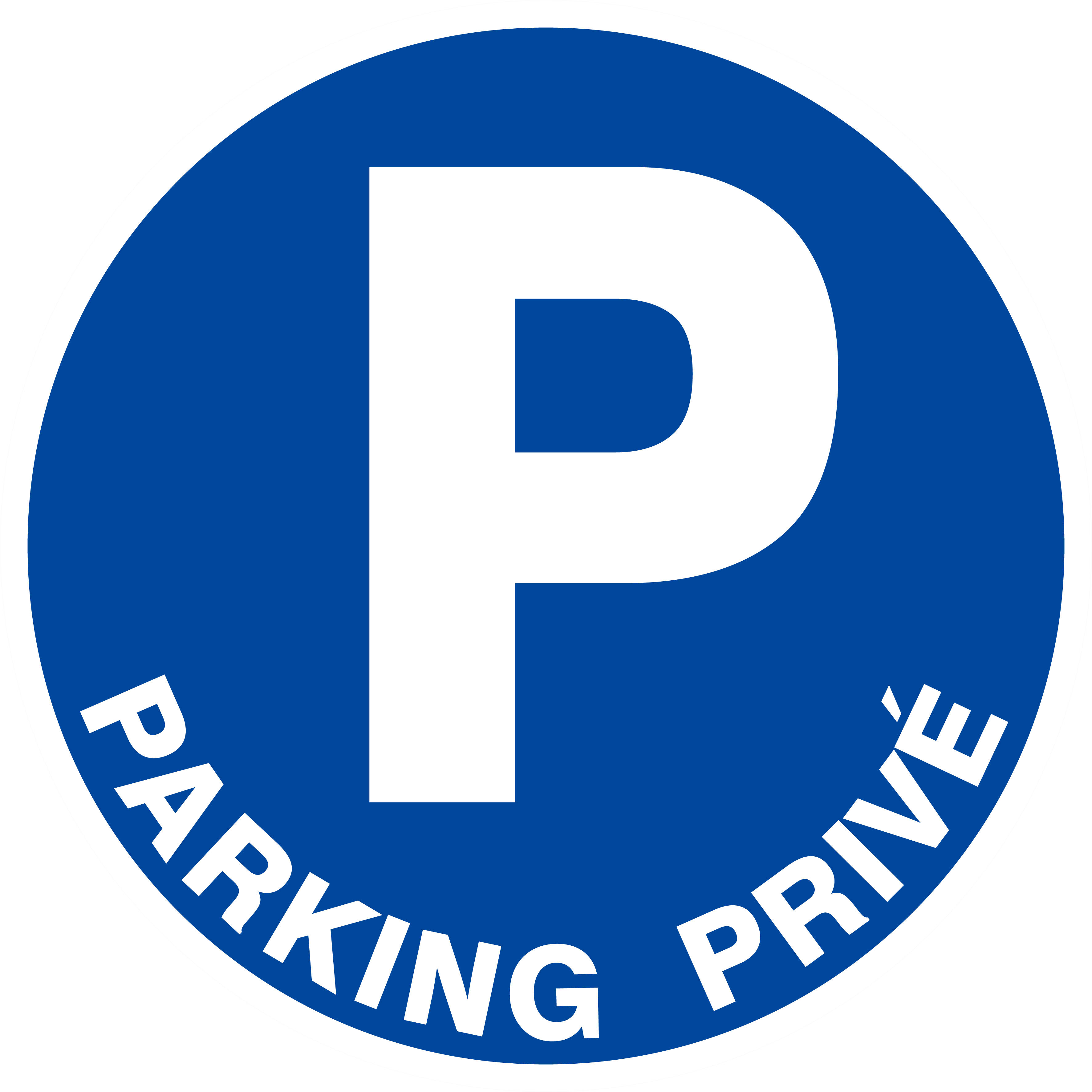 Panneau Parking Privé Propriété Privée Logo (REFAB030) - Sticker