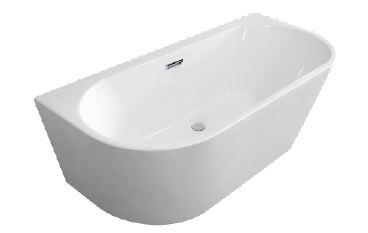 Baignoire semi îlot blanche L.170 x l.75 cm Bacara - BALNEO
