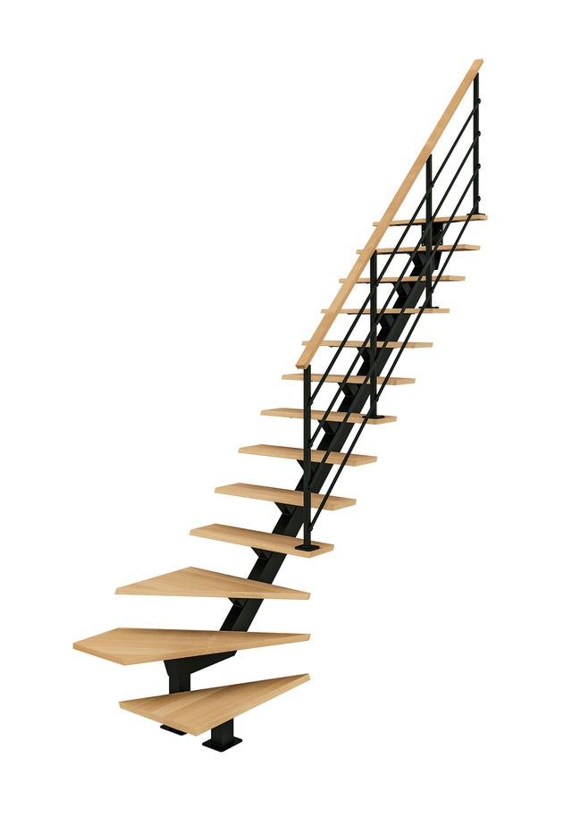 ESCALIER A VOLEE BOIS METAL POUTRE 2