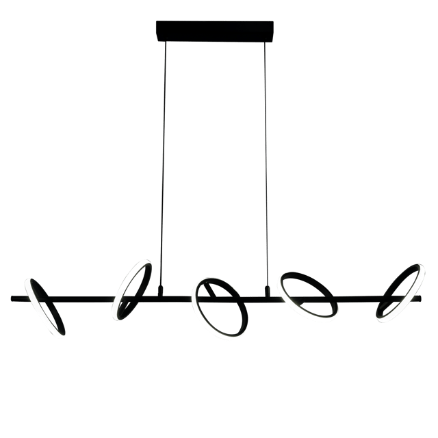 Lampa wisząca Kapeo czarna 5 x LED Inspire