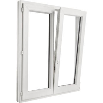Fenêtre PVC H.135 x l.100 cm oscillo-battant 2 vantaux blanc