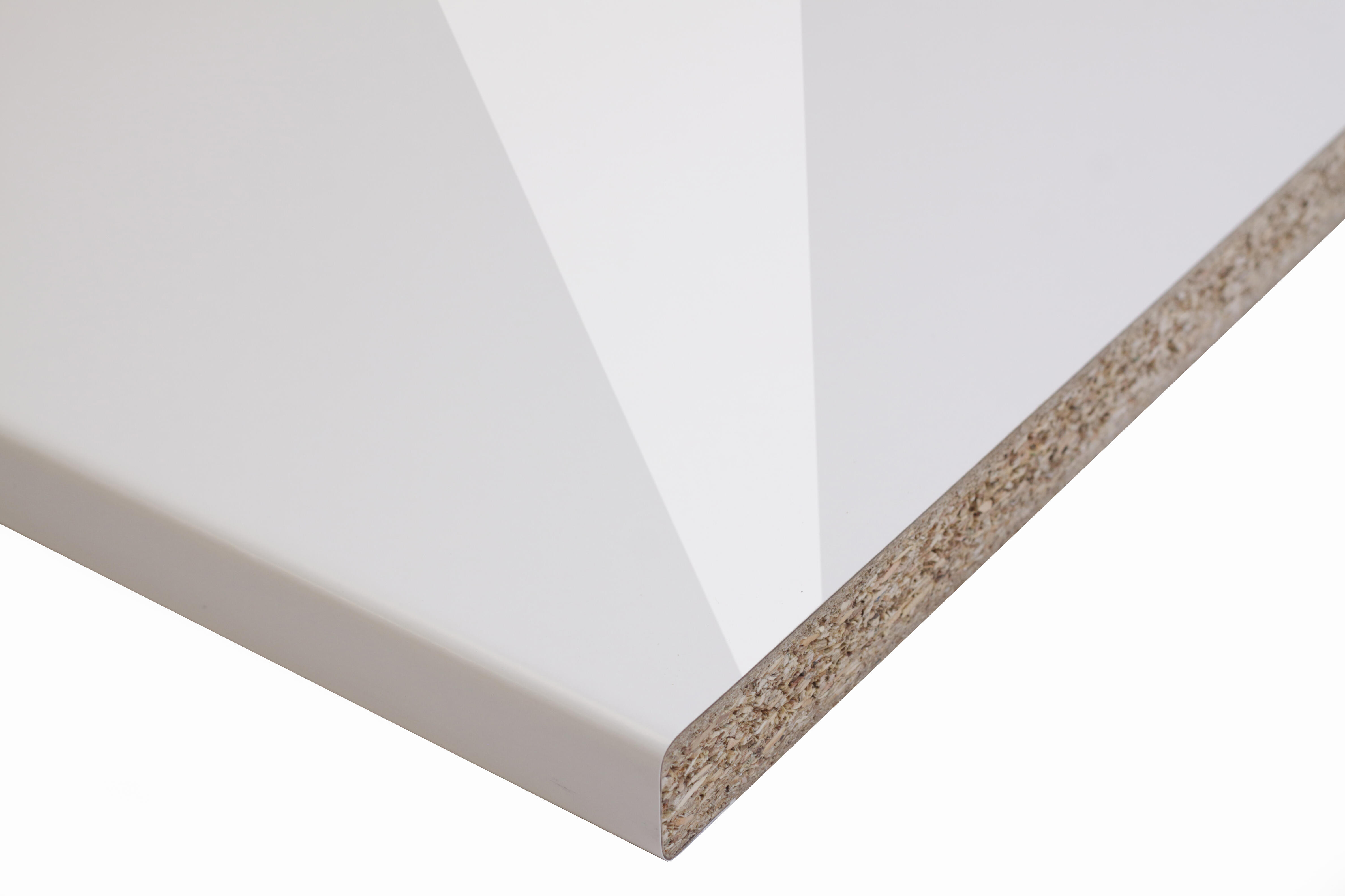 Plan de travail stratifié blanc brillant L.2000 x P.630 x ép.29 mm