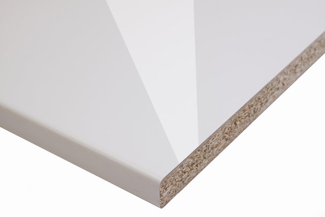 Plan de travail stratifié blanc brillant L.2000 x P.630 x ép.29 mm