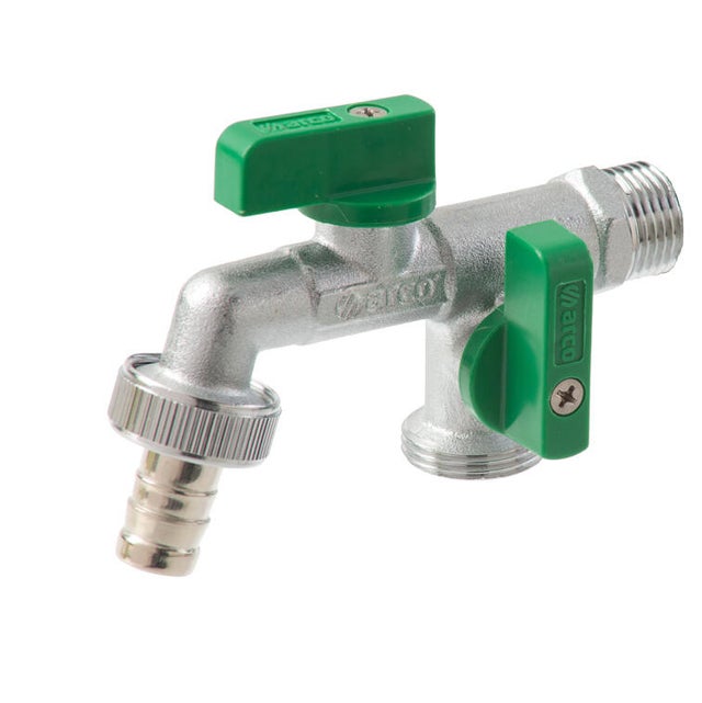 Robinet de jardin double anticalcaire nano doble vitaq Arco 15x21(1/2