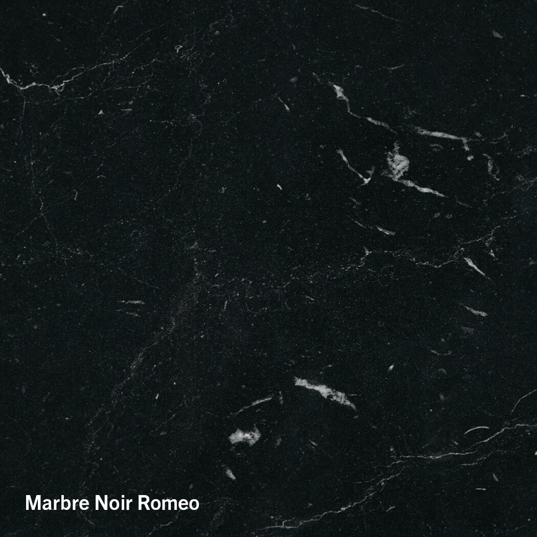 Panneau mural étanche bord arrondi marbre noir romeo 120 x 260 cm Nuance - POLYREY - 2