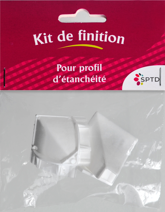 Kit de finition pour profil a lèvres souples Blanc