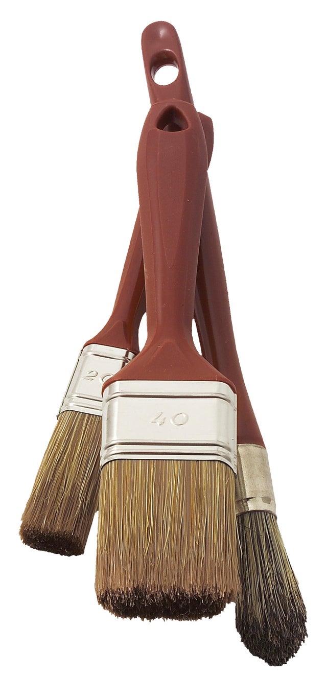 Pinceaux brosses plats et à rechampir pour lasure - KENSTON (lot de 3)