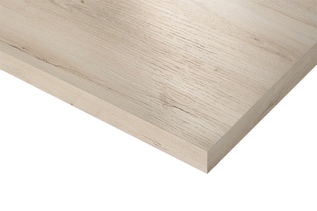 Plan de travail îlot stratifié imitation bois Chêne celtique L.1840 x P.1000 x ép.38 mm hydrofuge