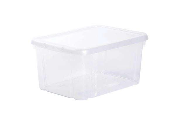 Boite de rangement plastique transparent avec couvercle 8 L 31 x 23,4 x H.15,4 cm