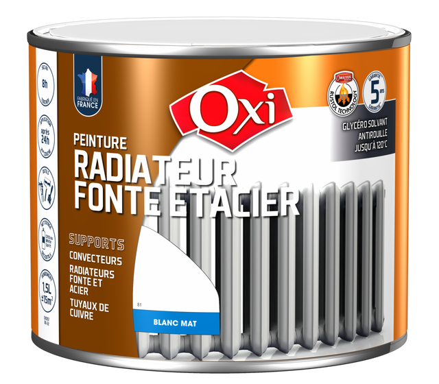 PEINT RADIATEUR FONTE-ACIER MAT BLC 1.5L
