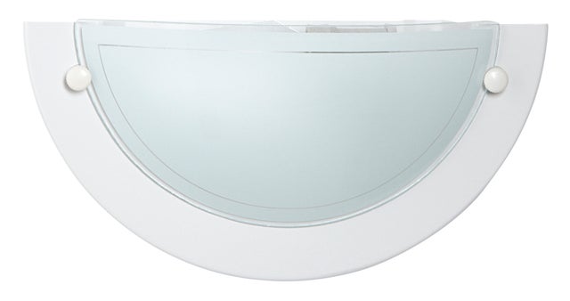 Applique murale en métal blanc H.15 x l.31 cm - SLID