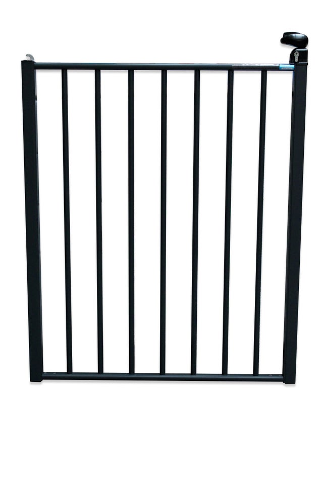 Portillon pour piscine TIERAL aluminium gris, H.118 x L.100 cm