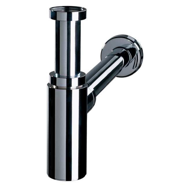 Siphon pour lavabo Diam.32 mm réglable en hauteur chromé - WIRQUIN